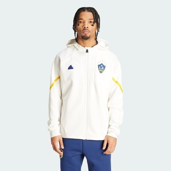 Adidas LA Galaxy MLS GameDay Anthem Full-Zip Jacket White - Picture 3 of 12